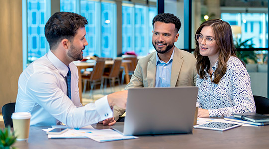 couple meeting with banker