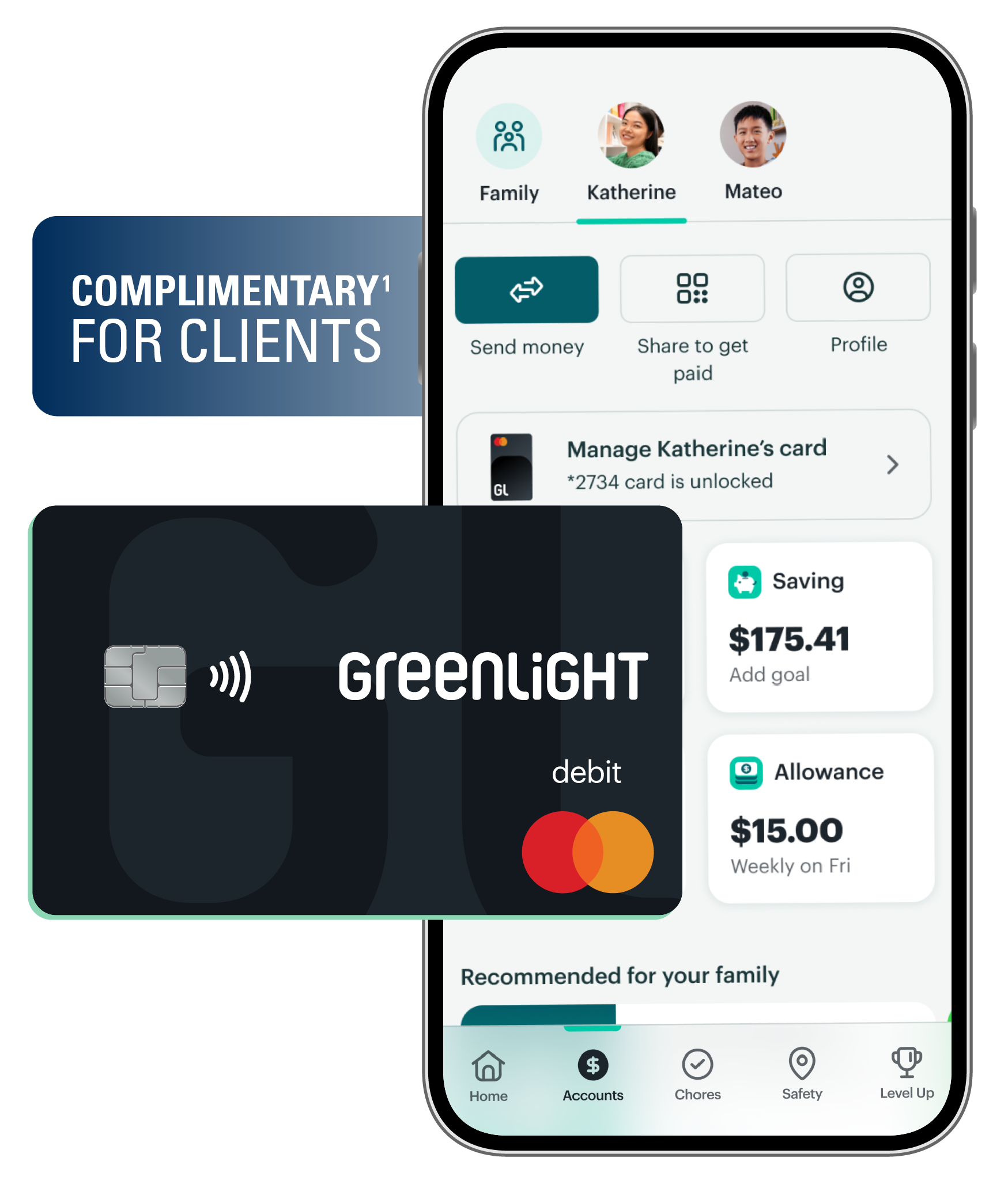 Greenlight phone with card